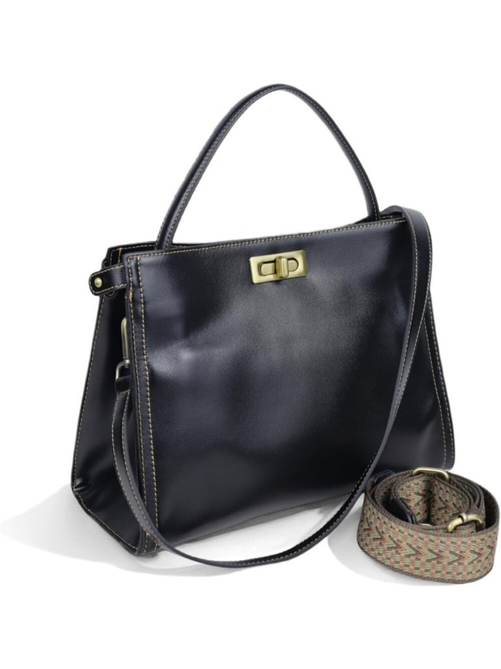 Stylish Genuine Leather 3-Way Women's Handbag | Versatile Crossbody Purse